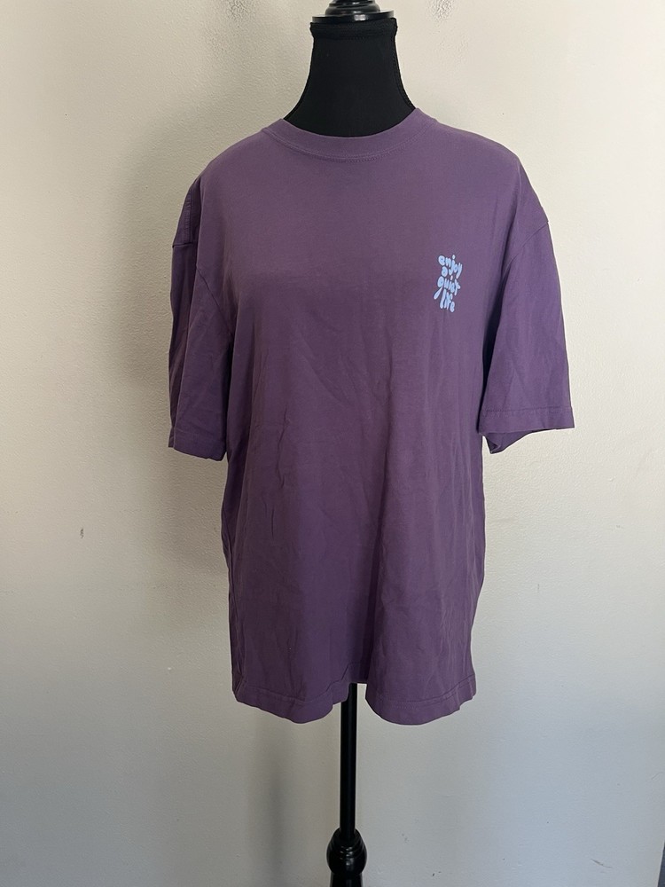 N2 HM Mountain Enjoy A Quiet Life Men’s Graphic T-Shirts Purple Size S