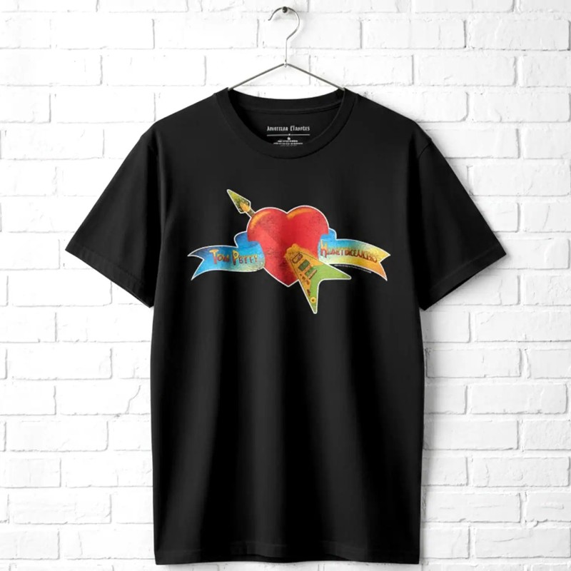 Tom Petty & the Heartbreakers Logo Men’s T Shirt Rock Band Concert Tour Merch
