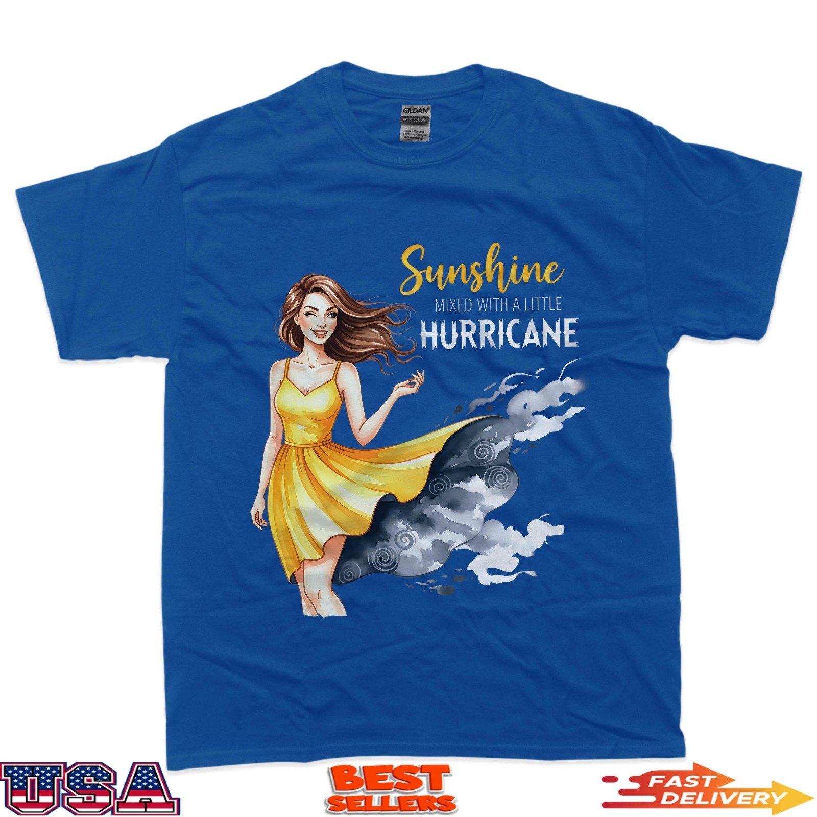 Sunshine Mixed With A Little Hurricane Confident Woman T-Shirt gallery