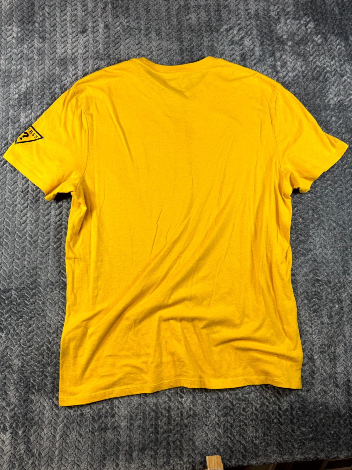 GUESS Los Angeles T-Shirt Mens Large Amber Yellow Graphic Print Knit Cotton Logo gallery
