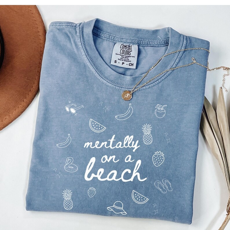 Mentally On Beach Summer Vacation Comfort Tee gallery