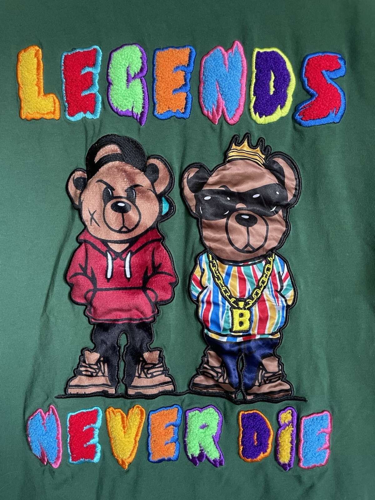 T Shirt Mens 2XL Green Bears Legends never die Bleecker And mercer B&M Graphic gallery