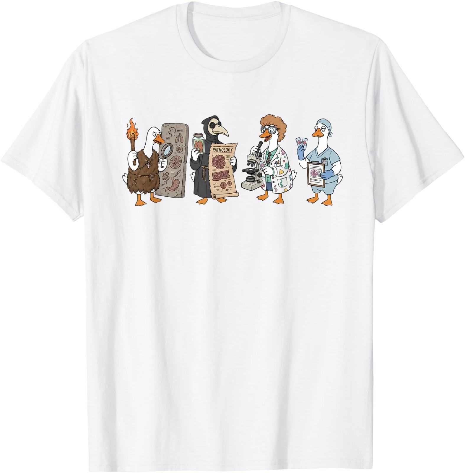 Funny Pathology Evolution Goose Medical Lab Technology T-Shirt gallery