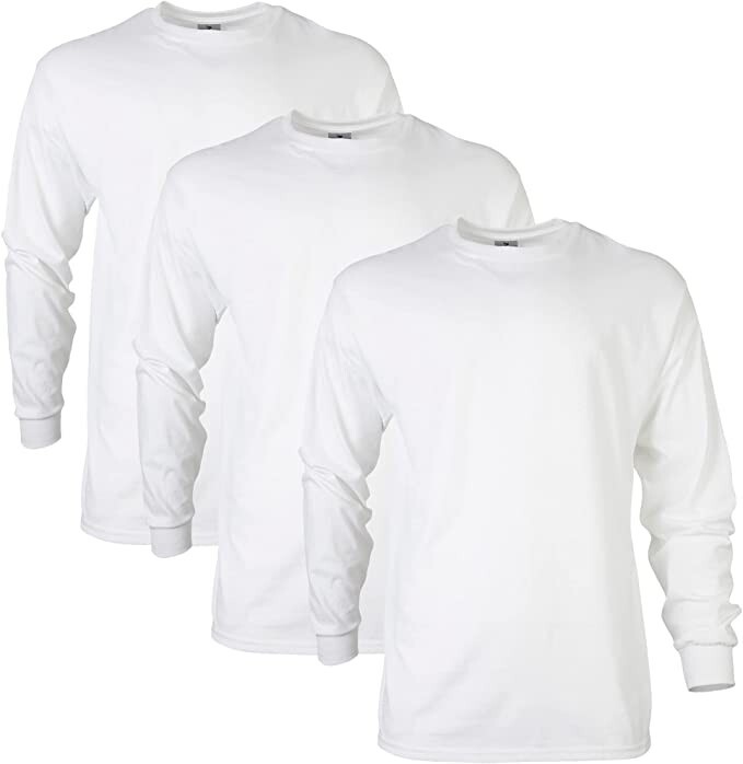 Gildan Ultra Cotton Long Sleeve T-shirts Style G2400 Triplepack