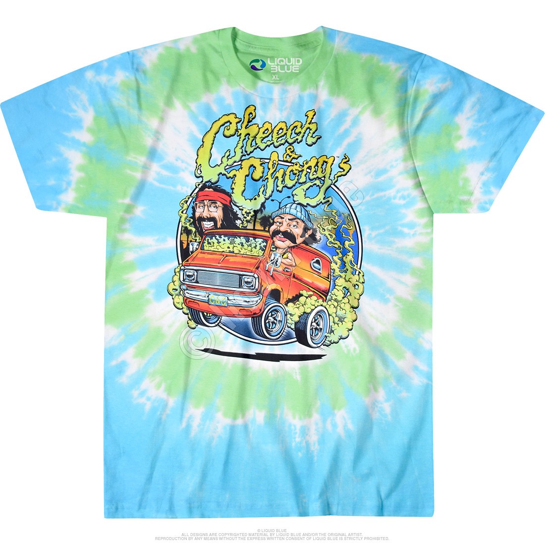 Smokin Ride Tie-Dye T-Shirt Liquid Blue gallery