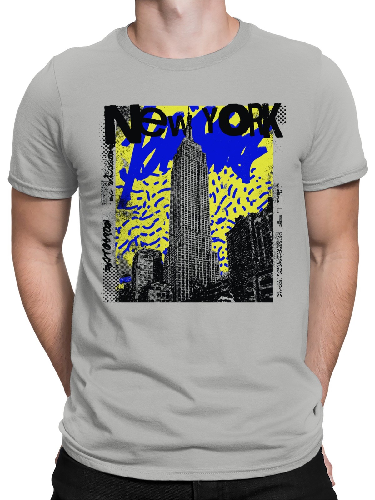 New York Skyline Pop Art Design Men's T-shirt gallery