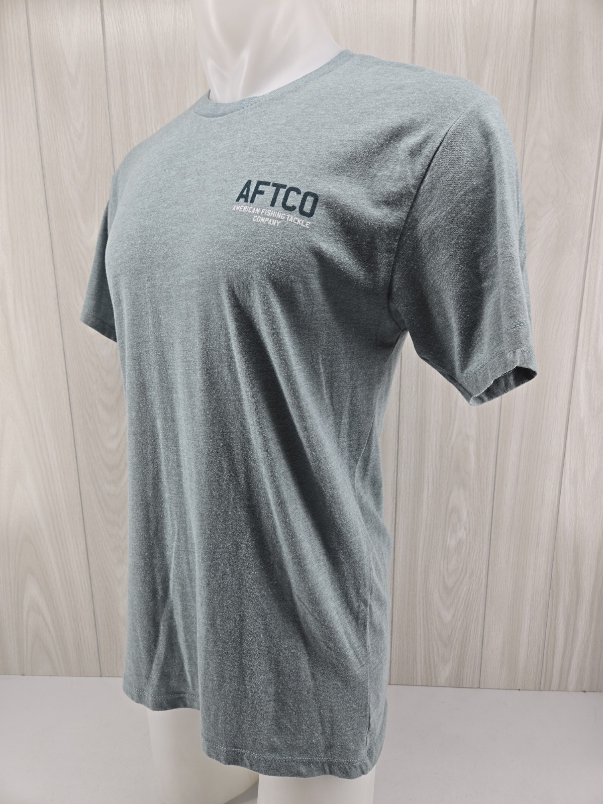 AFTCO Shirt Mens Medium Green Cotton Blend Fishing Logo gallery