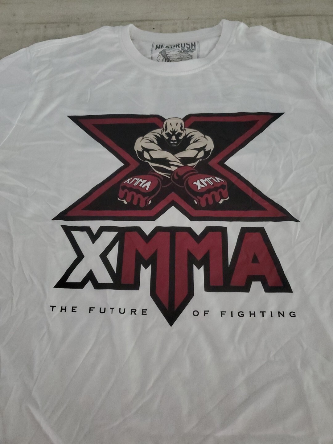 Mens Headrush XMMA The Future Of Fighting STAFF white T-Shirt SIZE Large gallery