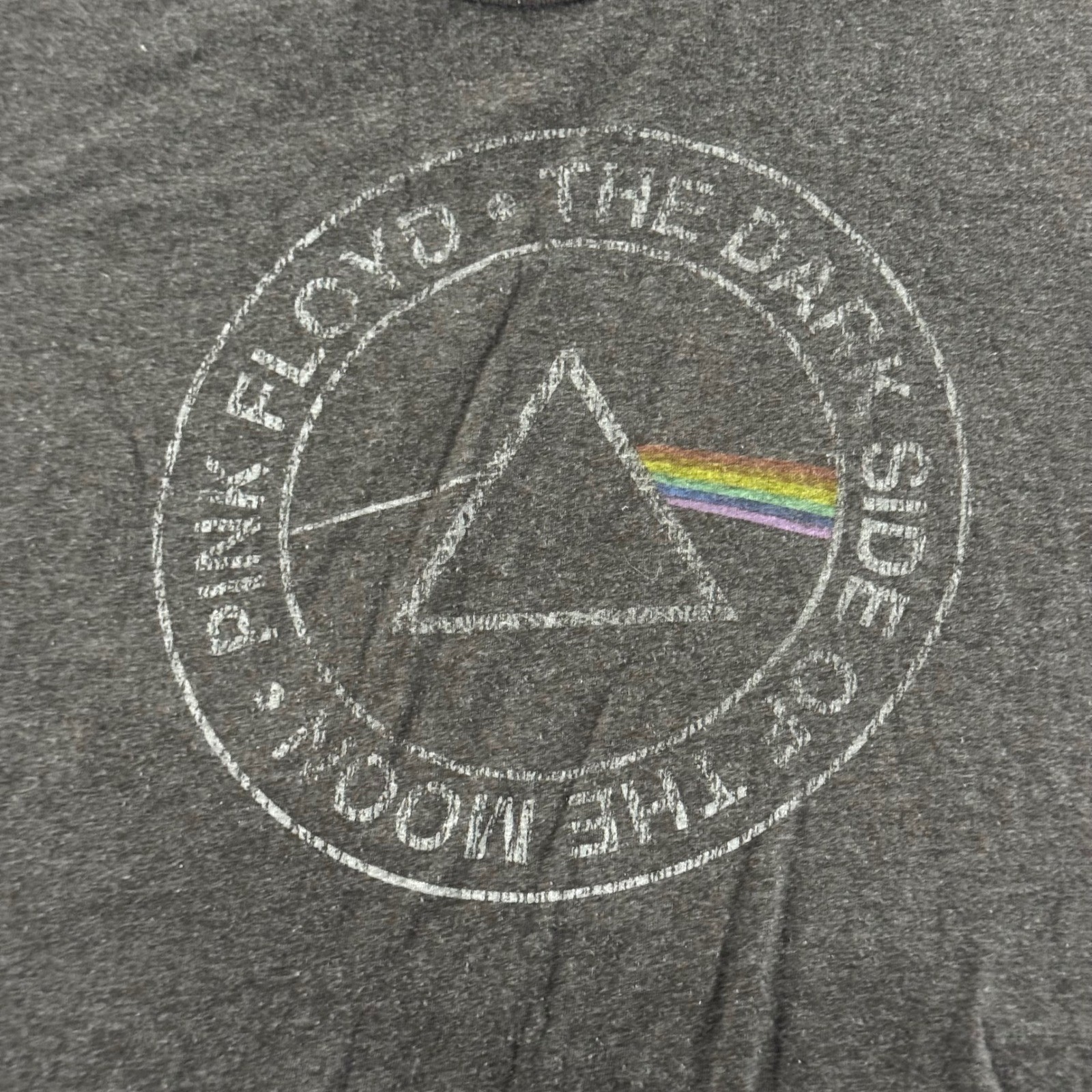 Pink Floyd Dark Side of the Moon Graphic Tee Mens M Charcoal Gray Distressed gallery