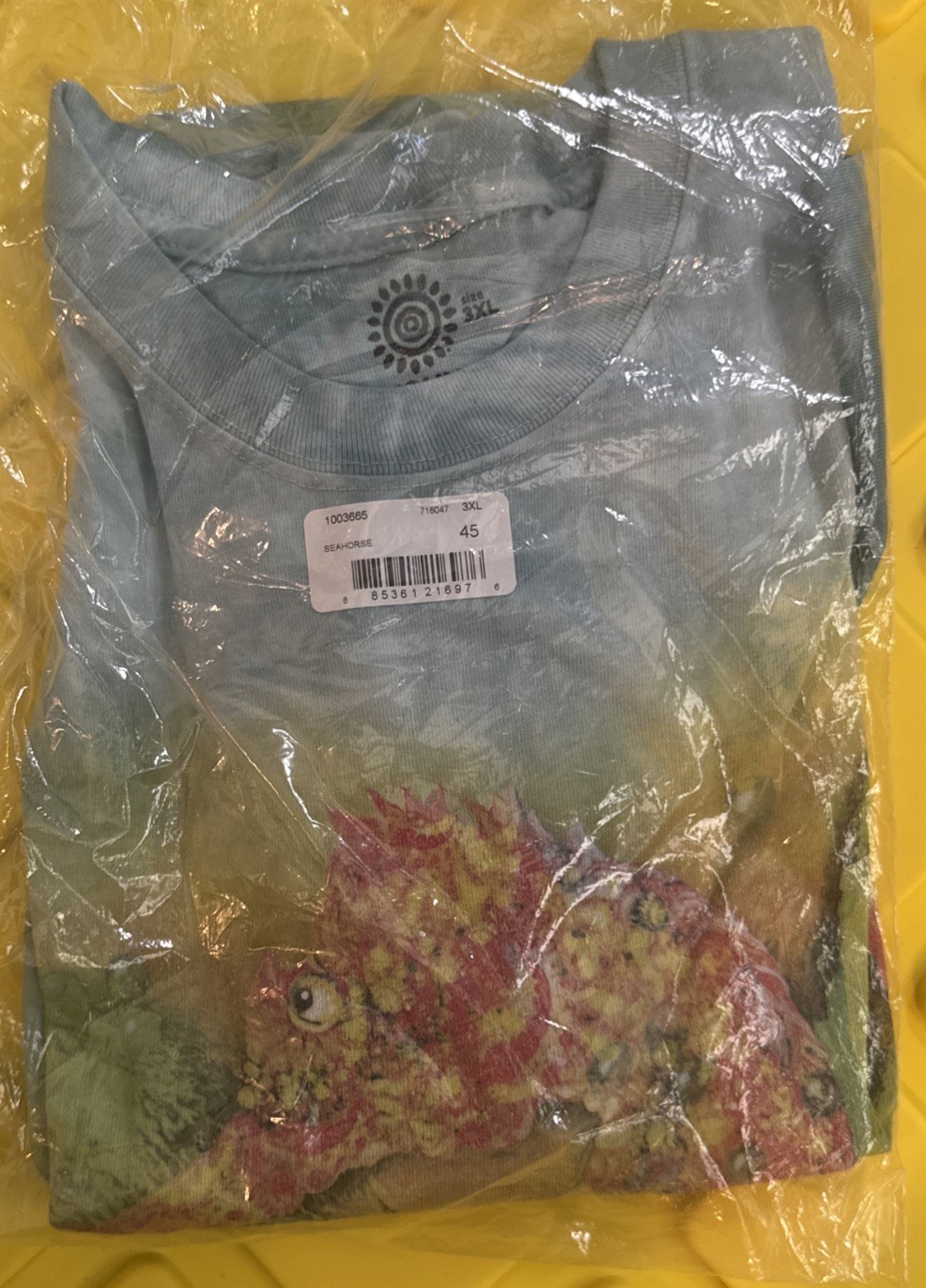 NEW The Mountain Seahorse Tie Dye Graphic T-Shirt 3XL Ocean Art Tee NWT gallery