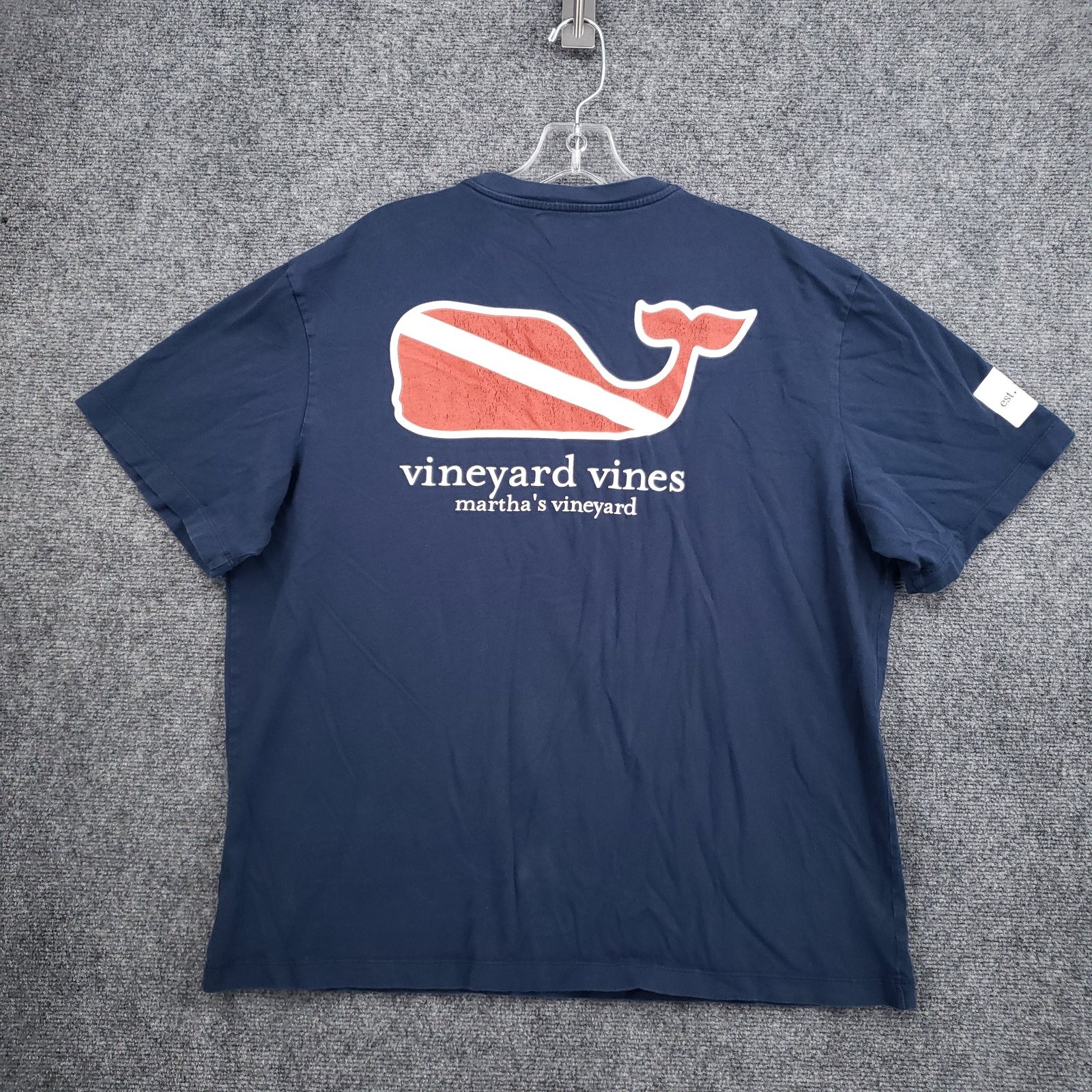 Vineyard Vines T Shirt Mens L Large Blue Pullover Short Sleeve Crew Neck Diver gallery