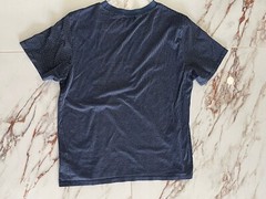 Theory Shirt Men’s Medium Textured Blue Microcheck Cotton Short Sleeve Slim Fit