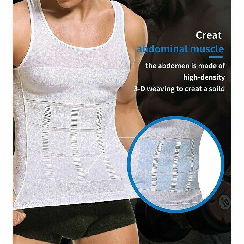 Men's Body Shaper Toning T-Shirt Ultra Durable Compression Vest Tops Undershirts gallery