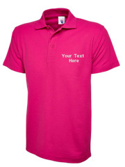 Personalised Custom Embroidered Classic Polo Shirt your text unisex workwear