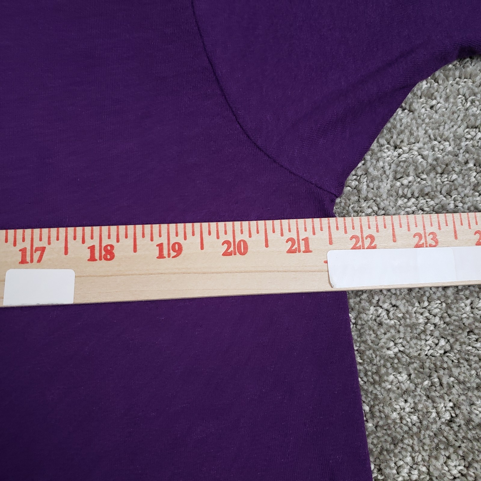 Vtg 90s Fruit of the Loom Shirt XXL Purple USA Made Single Stitch Pocket Tee NOS gallery