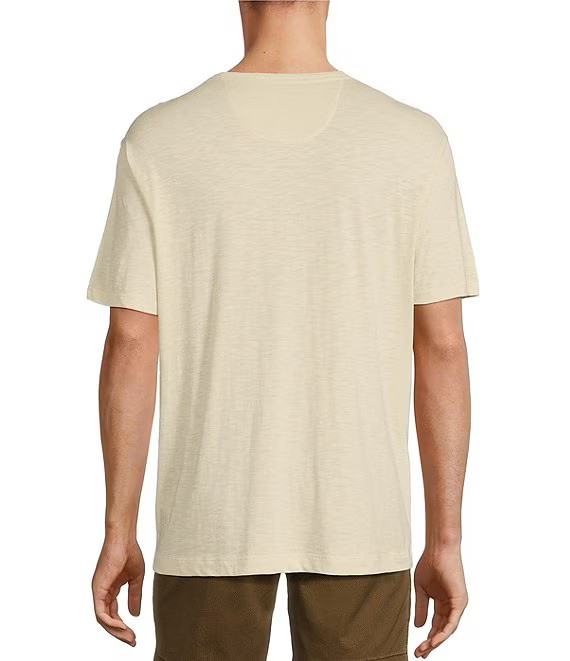 ROUNDTREE & YORKE Stone Tan Pullover Henley T-Shirt NEW Small gallery