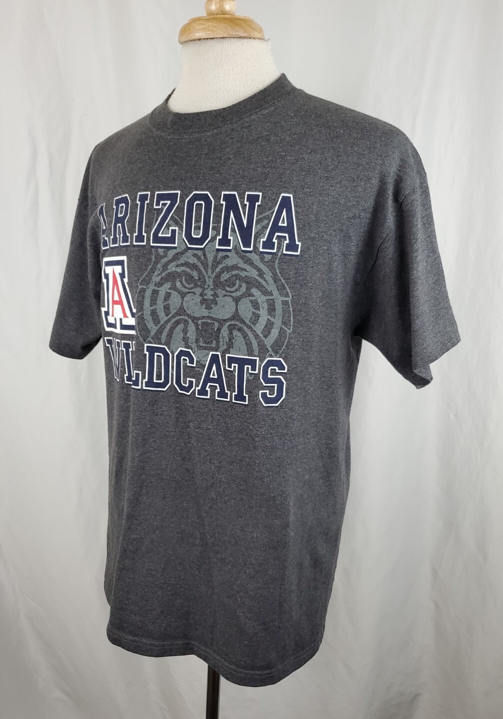 Arizona Official Wildcat Wear T-Shirt Mens Large Gray Cotton Blend NCAA, PAC 12 gallery