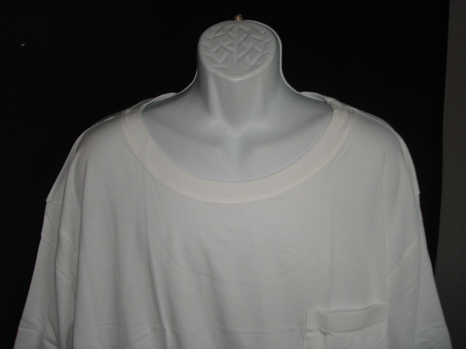 NEW "KING SIZE" White 100% Cotton w/Pocket S/S T-shirt Men's Sz. 5XLT gallery