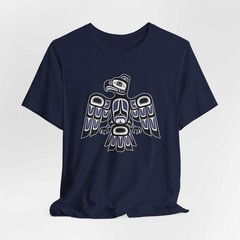 Indigenous Red & Black Eagle T-Shirt | Pacific Northwest Formline Art Tee