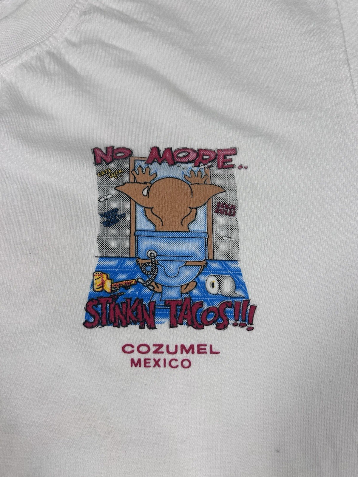 Funny Destination LoL—No More Stinkin Tacos Dog Graphic Men's L T-Shirt Mexico gallery