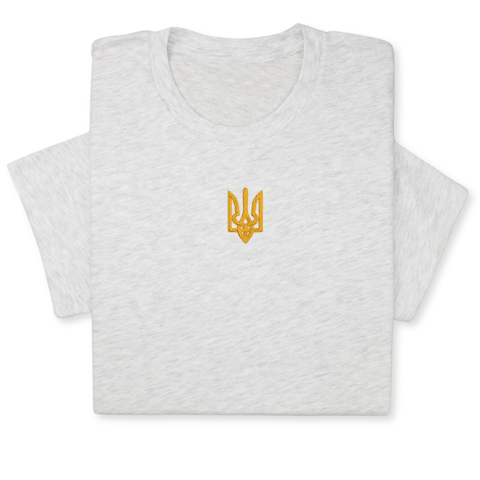 Custom Embroidered Ukrainian Coat of Arms T-Shirt Patriotic Ukraine Emblem Tee gallery