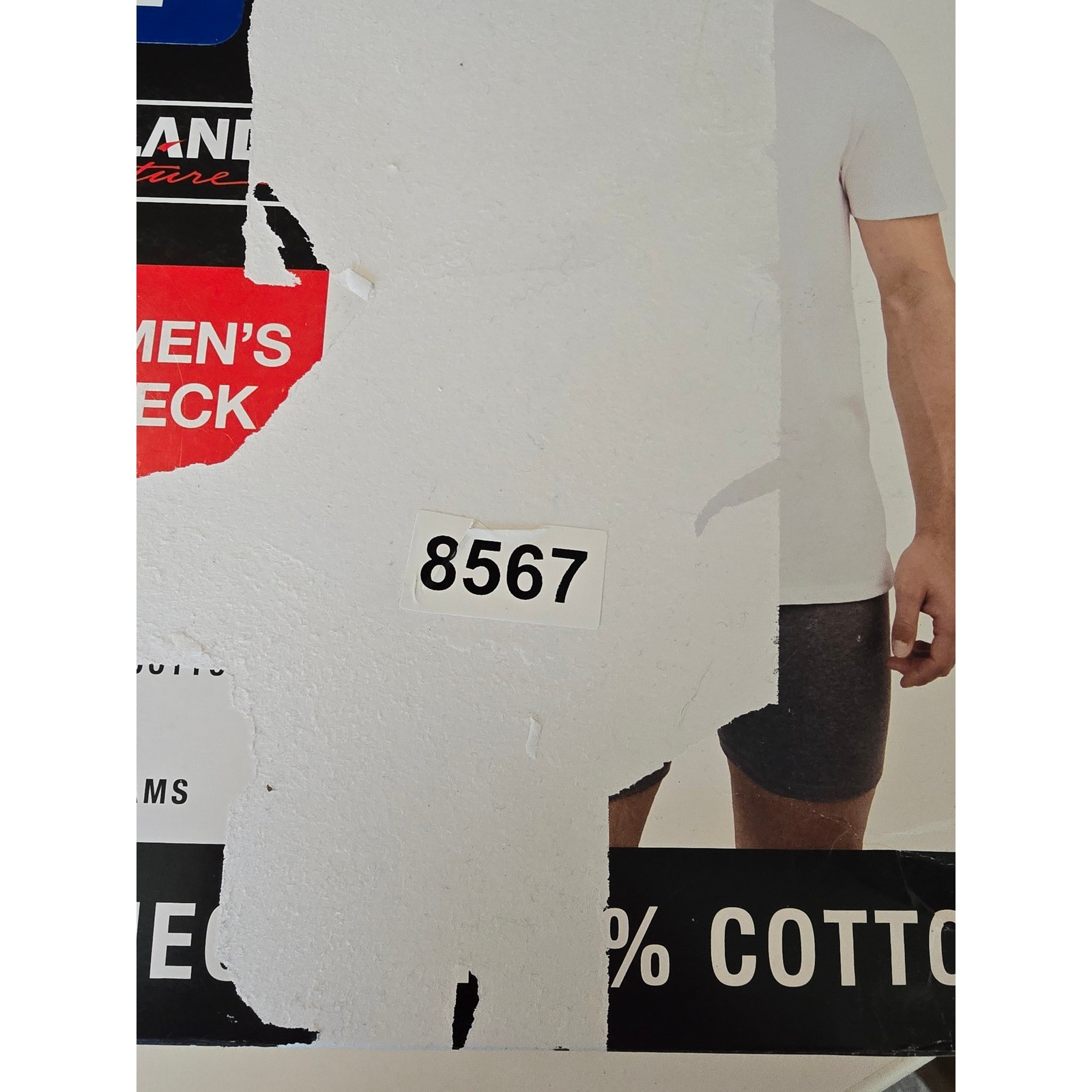 Kirkland Signature Crew Neck T-Shirt Mens Large White 6 Pack 100% Cotton Tagless gallery