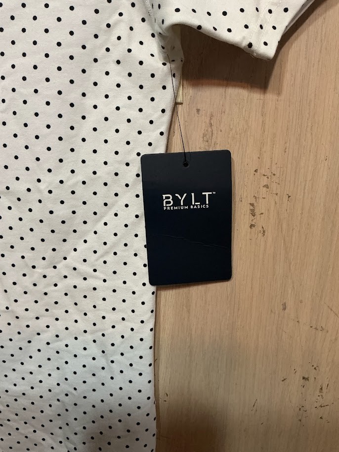 BYLT Premium Basics Drop Cut Short Sleeve Lux White T-Shirt Men's Medium *NEW* gallery