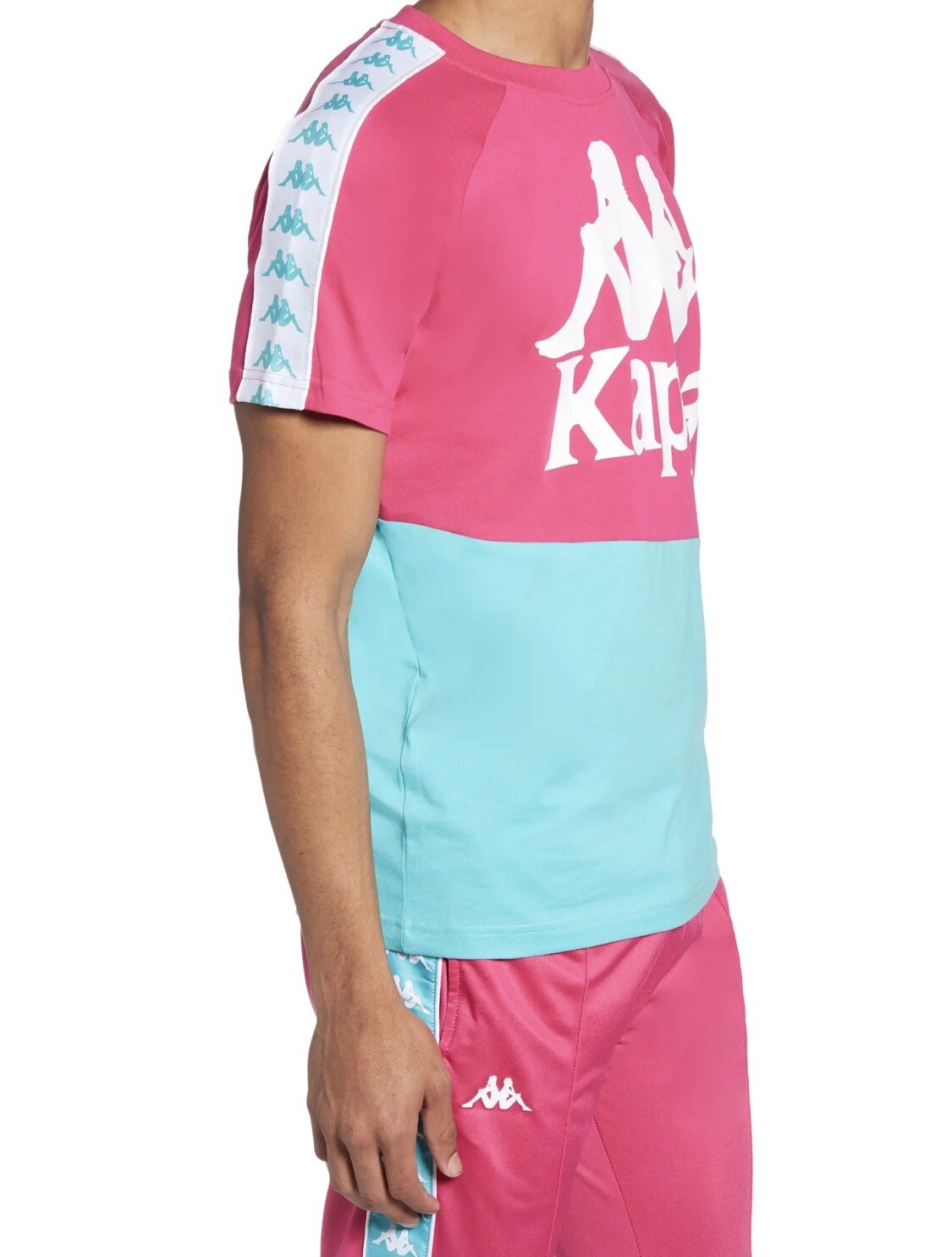 Kappa 222 Banda Balima T-Shirt Men's Tee Pink Size Large 100% Authentic New gallery