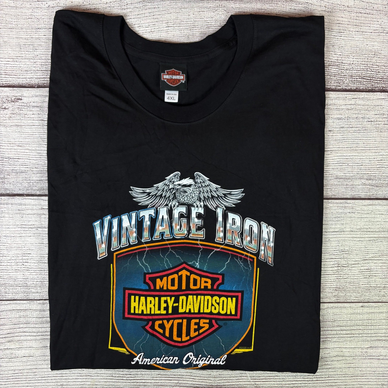 2023 Harley Davidson Motorcycles Vintage Iron Graphic T-shirt size Men's 4XL gallery