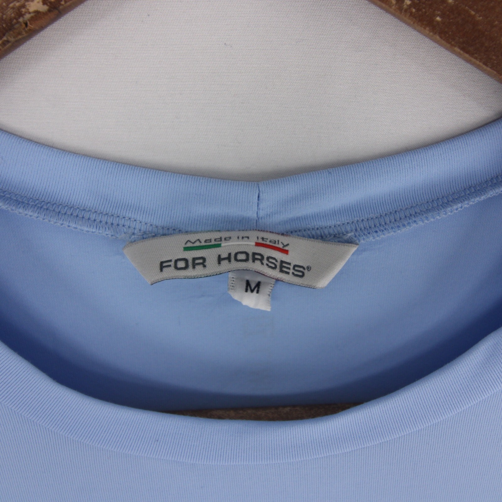 For Horses T Shirt Mens M Sky Blue Equestrian Italy Technical Limited Edition gallery