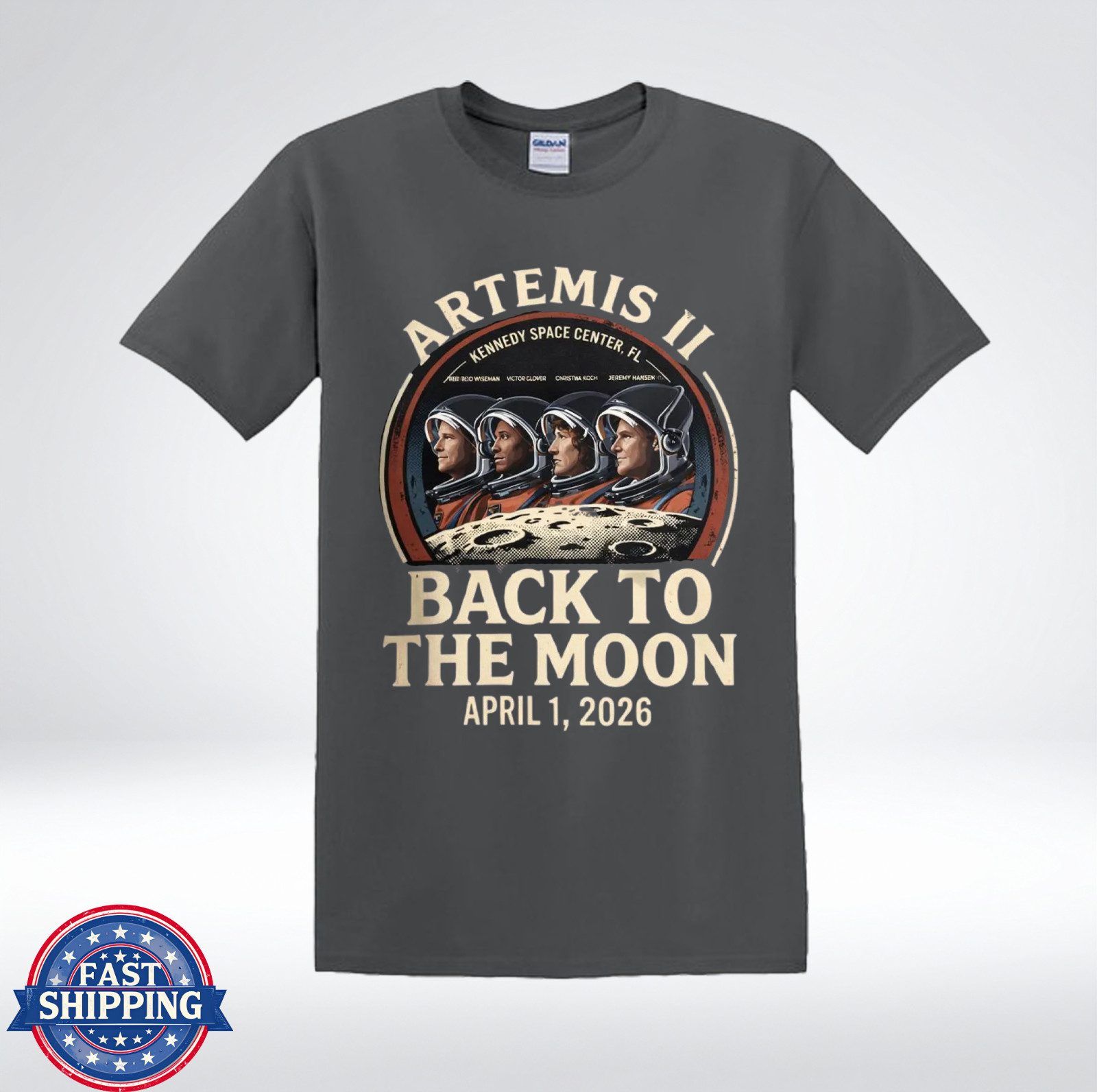 Artemis II Back To The Moon 2026 Shirt NASA Crew Astronaut Graphic T-Shirt gallery