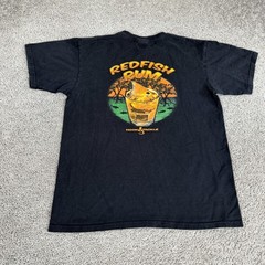 Hook & Tackle Shirt Mens Large Black Redfish Rum Fishing Pocket Graphic Tee Top