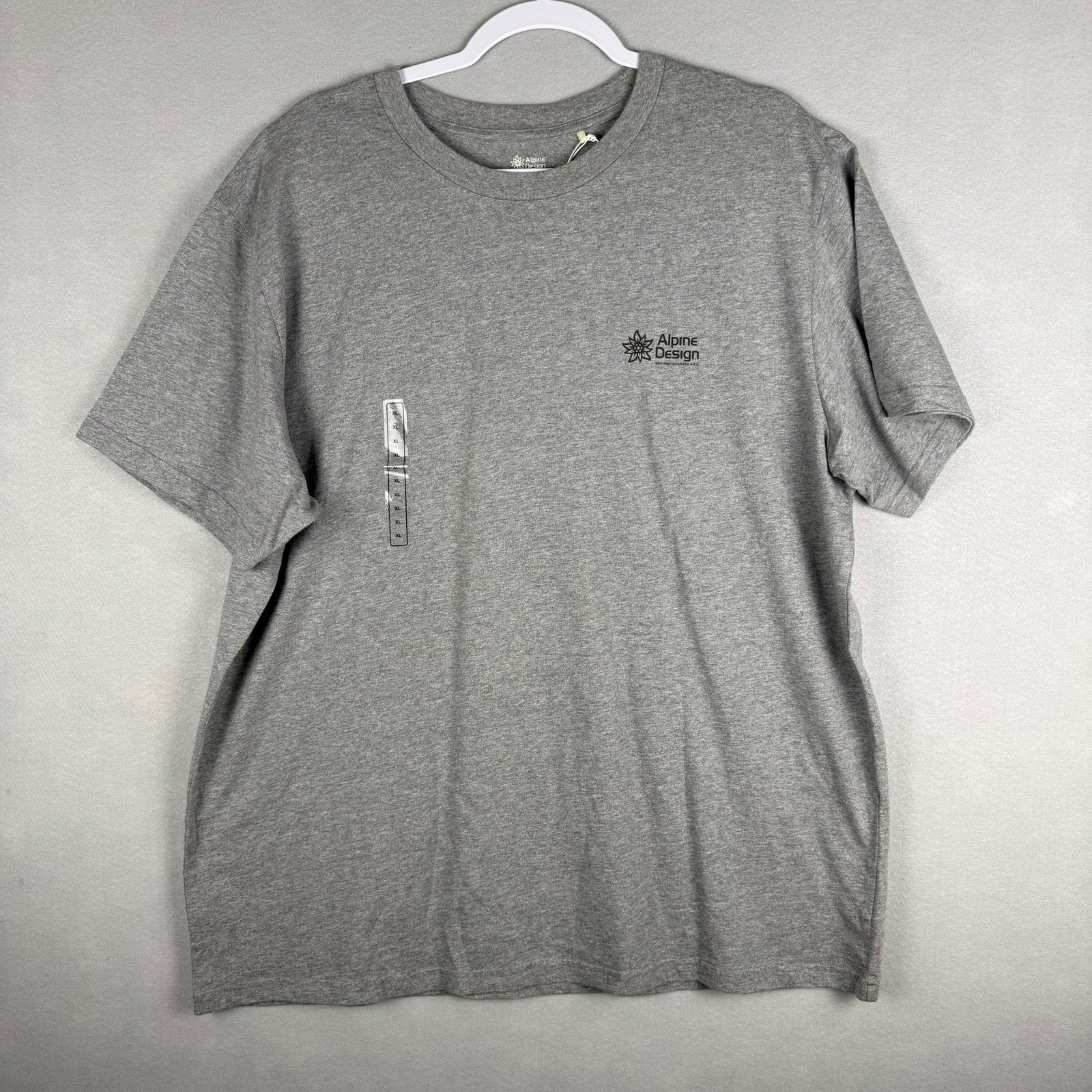 Alpine Design Mens XL T-Shirt Gray Rocky Mountains Colorado Hiking Gorpcore New gallery