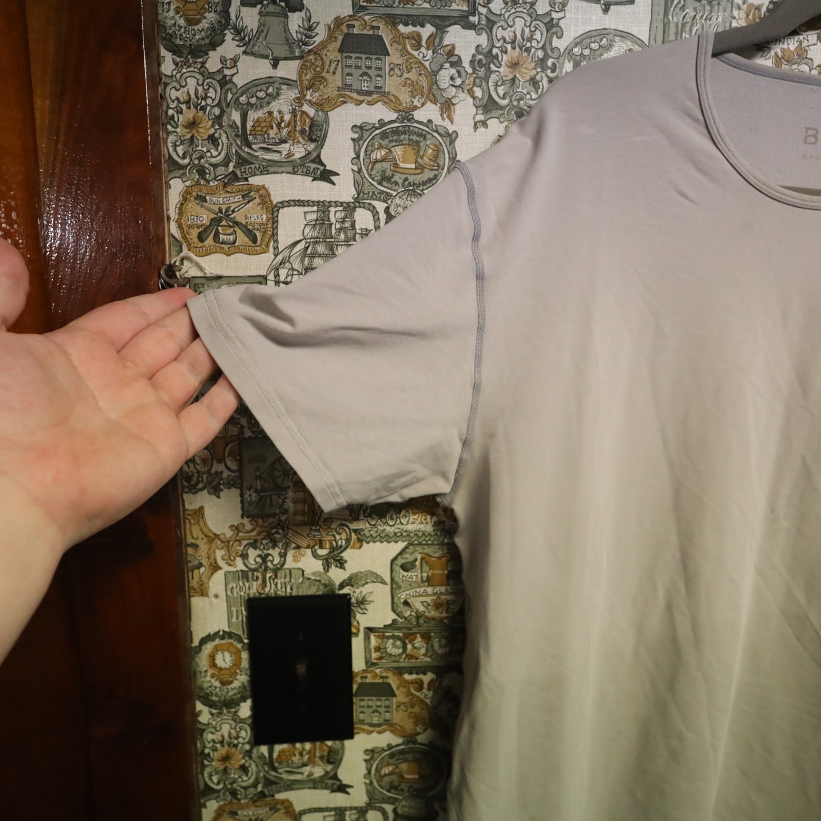 BYLT Men's Drop Cut Lux SS T-Shirt Size XL Gray (Minor Stains) Basics Shirt gallery