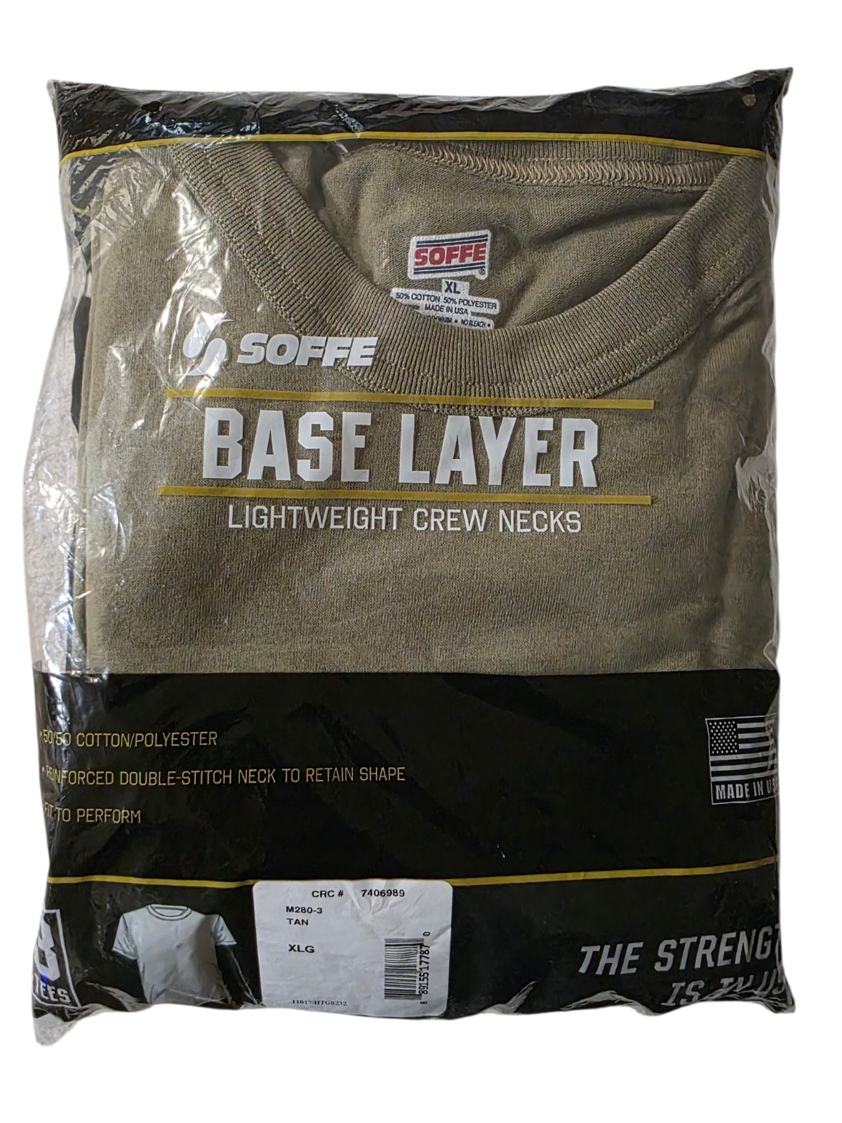NEW XL Soffe 50/50 Military US Army USAF/T-Shirt Undershirt 3-Pack - OCP Tan 499 gallery
