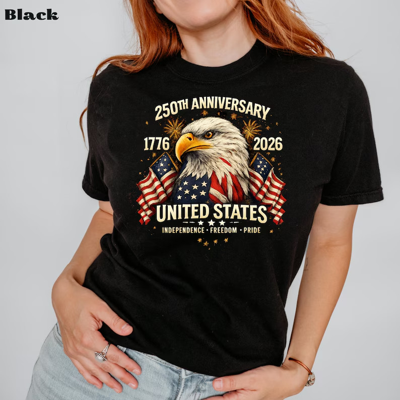 250th Anniversary United States Shirt, Patriotic Eagle T-Shirt, America1776–2026 gallery