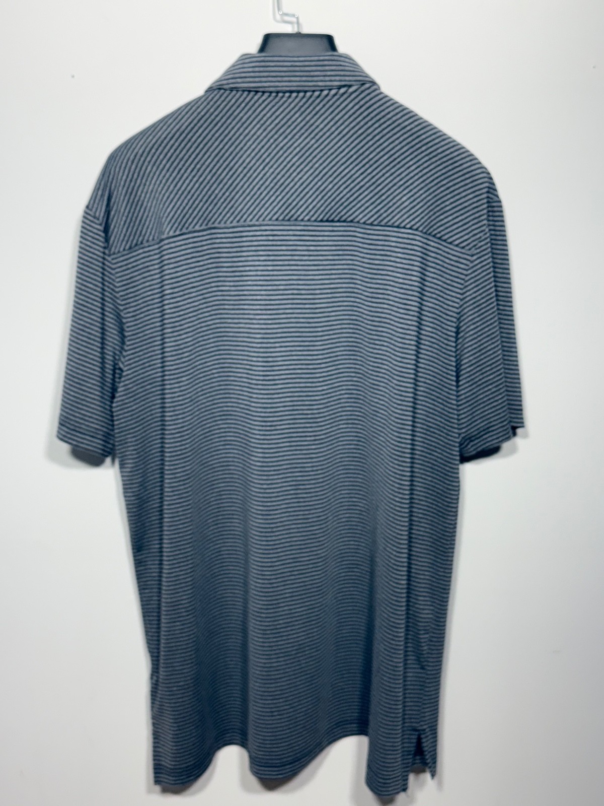 Adidas Golf Polo Shirt Mens XL Gray Striped Performance Athletic gallery