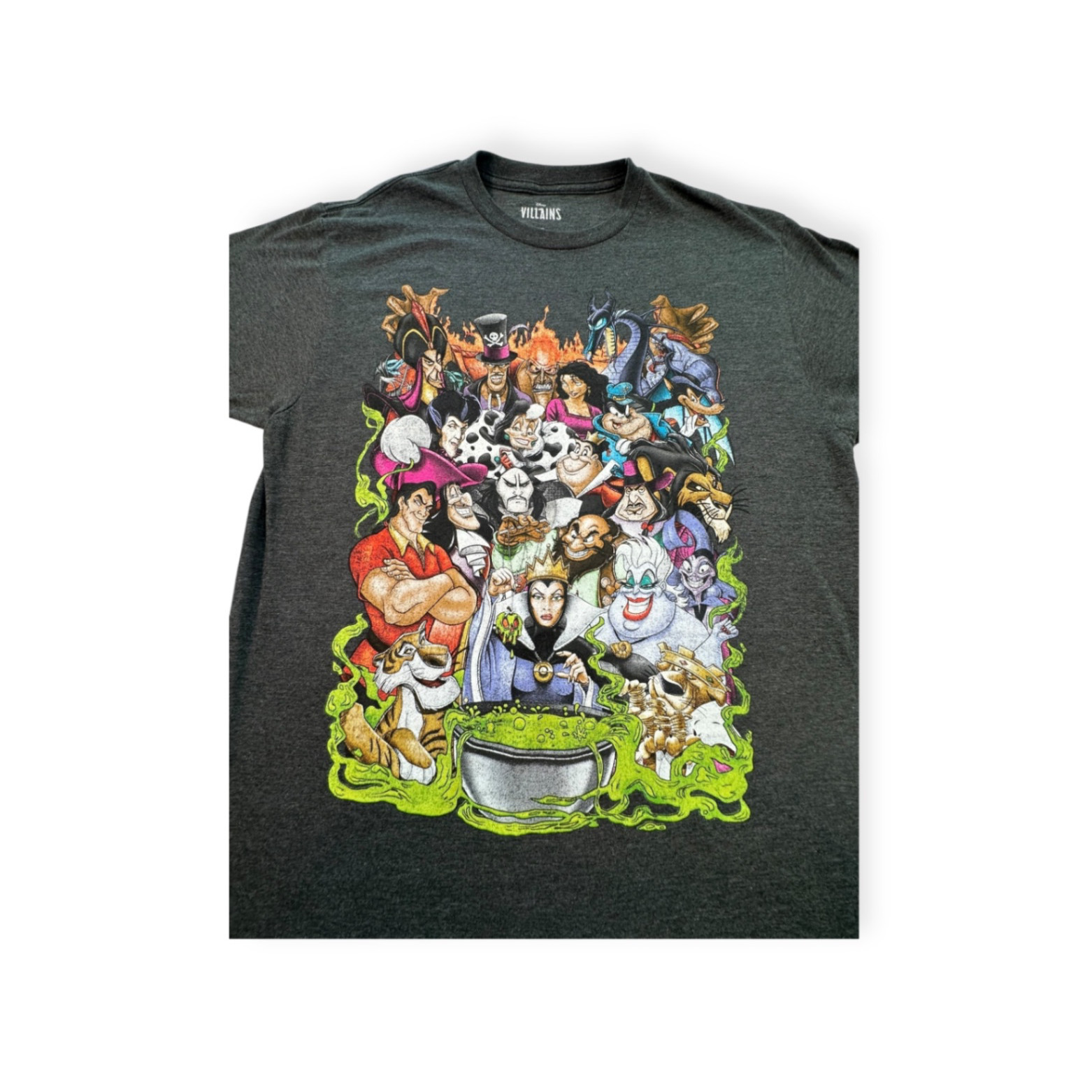 Disney Dark Grey Crew Neck Short Sleeve Cotton Men All Seasons T-Shirt L gallery