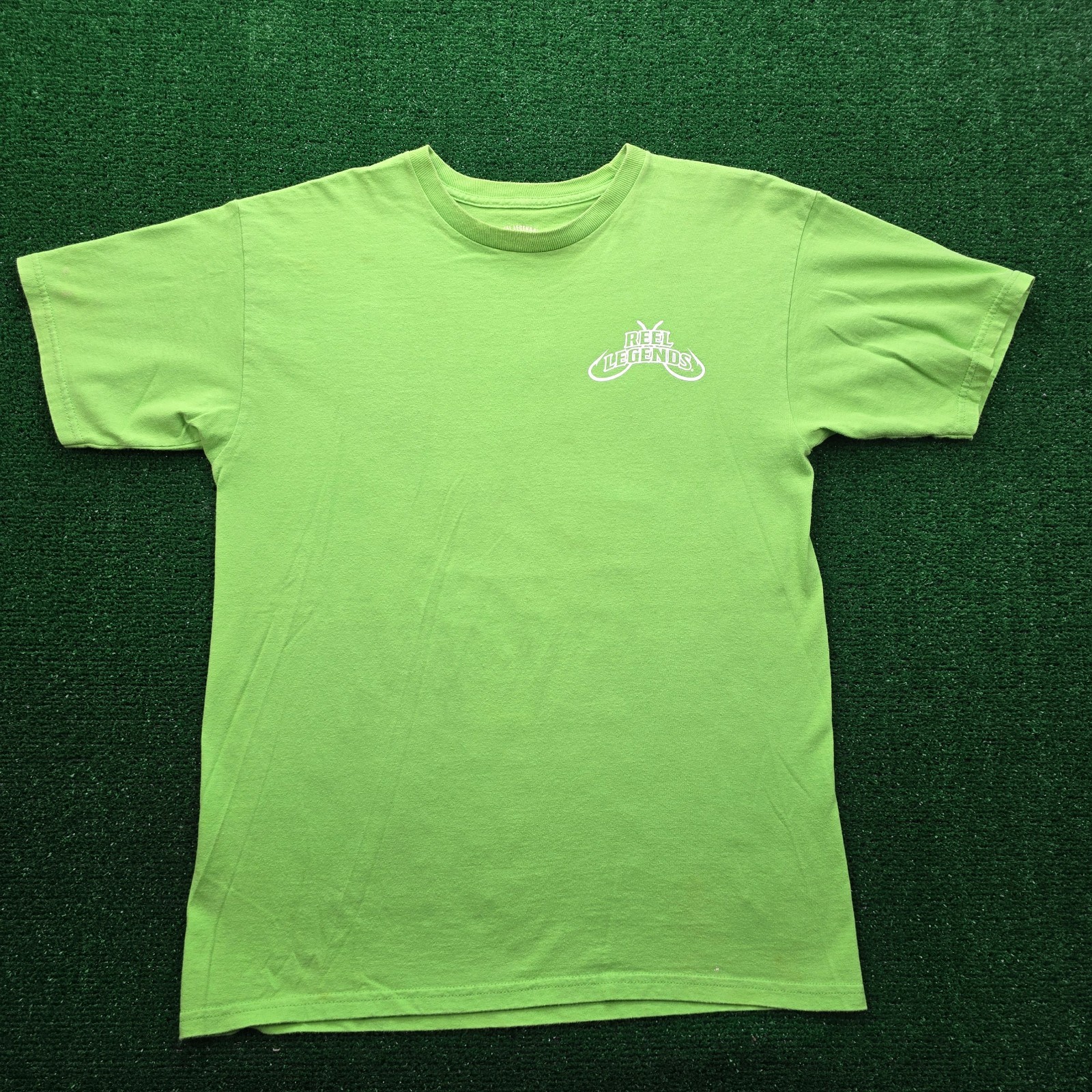 Reel Legends Tshirt Mens Medium Green Fishing Fish Lure Outdoors Graphic gallery