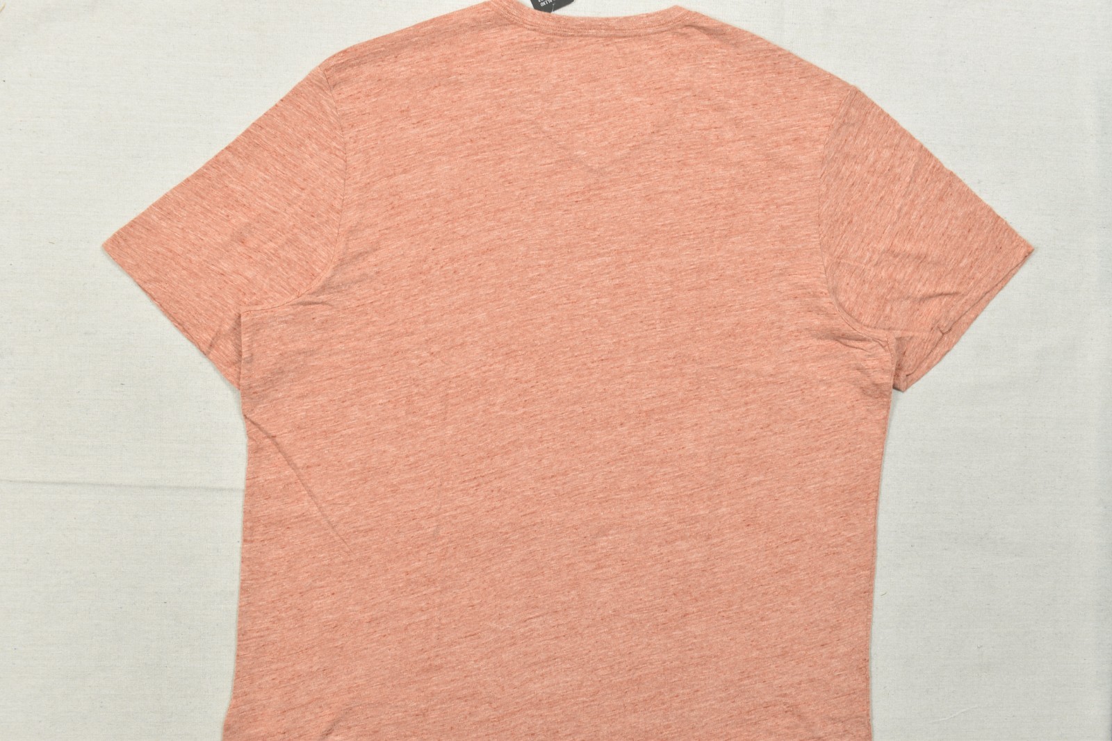 Lucky Brand Men's T Shirt V Neck Short Sleeve Orange Linen Blend Size 3XLT NEW gallery
