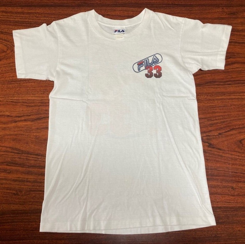Grant Hill NBA Detroit Pistons FILA 33 Tee T Shirt One Size White Vintage 90's gallery