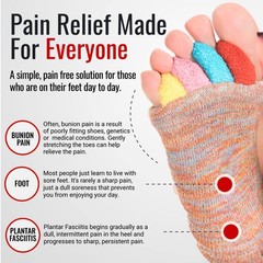 Foot Alignment Socks with Toe Separators for Men or Women | Light Grey Extra …