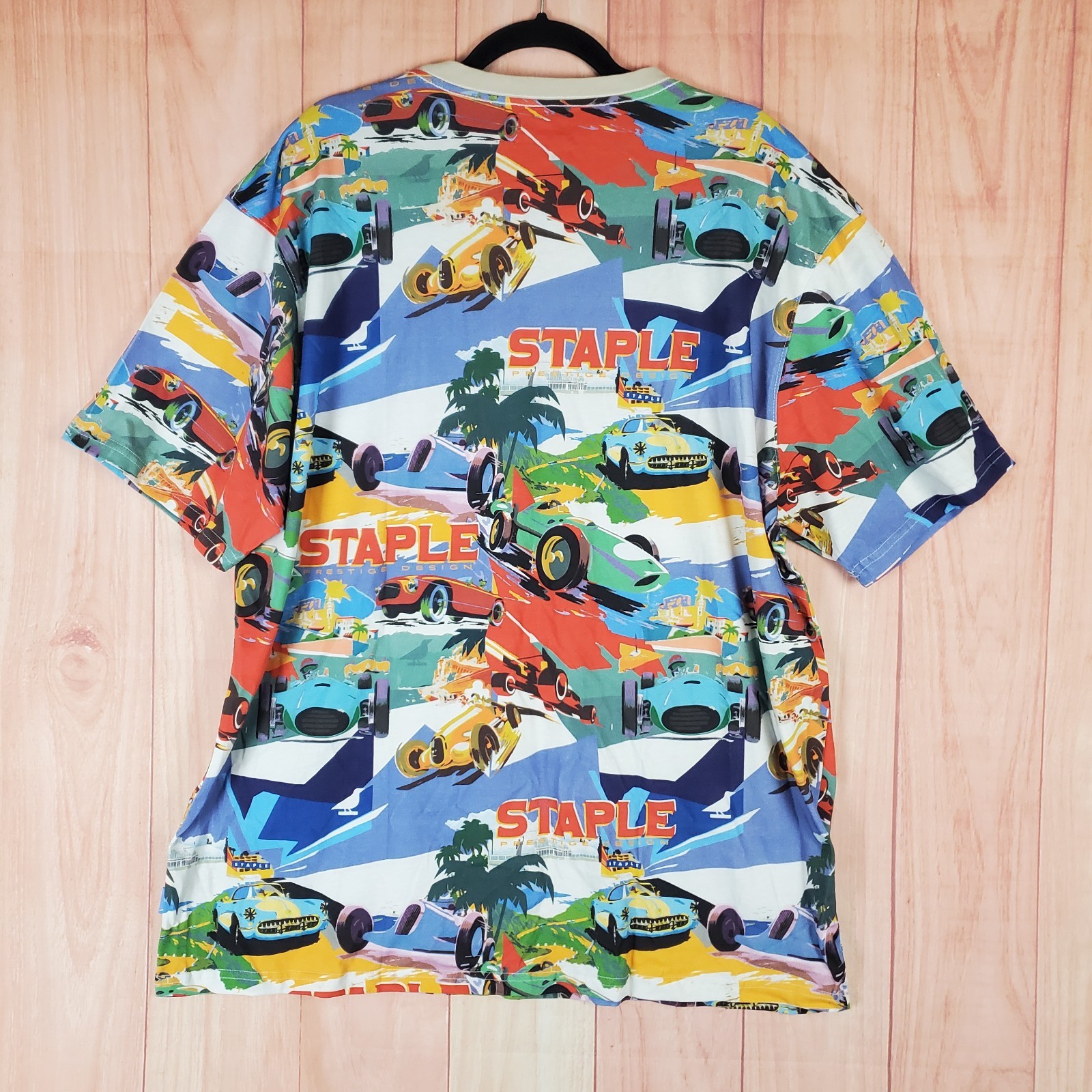 Staple Pigeon T Shirt Mens 2XL Multicolor Paradise Racing Car All Over Print gallery