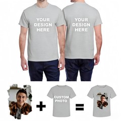 Personalized Custom T-Shirt Print Your Own Photo Logo Customized Cotton Tee