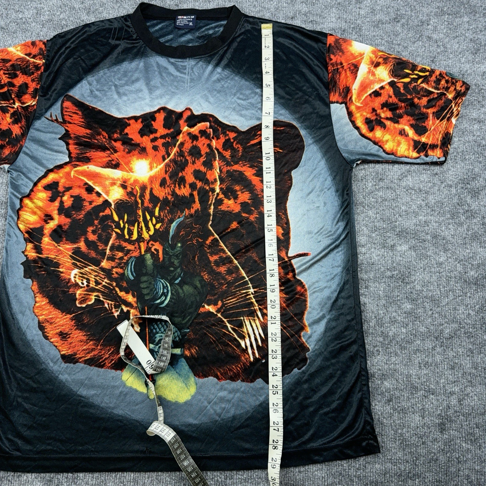 Vintage Bignd Men's XL Sheer Y2K 90's Dragon Slayer Anime Graphic T-Shirt gallery