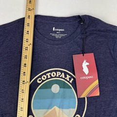 Cotopaxi Shirt Mens Small Blue Sunny Side T-Shirt Outdoors Logo Gear For Good
