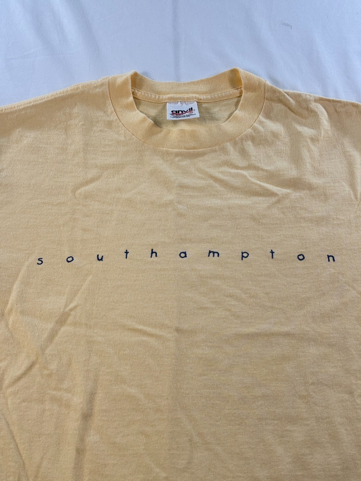 Vintage Single Stitch Southampton Shirt Size Medium Yellow Anvil Tag Made In USA gallery