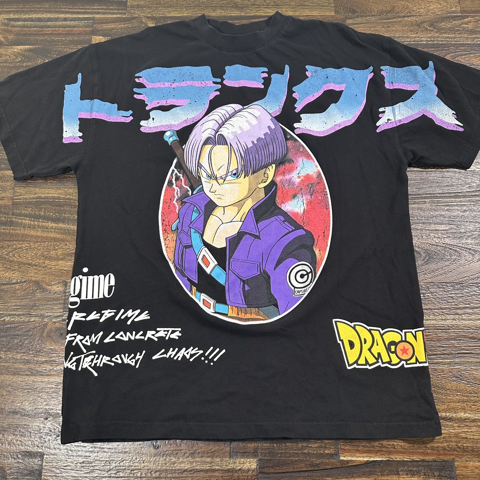 Civil Regime Dragon Ball Z Trunks Black Tshirt Size Small