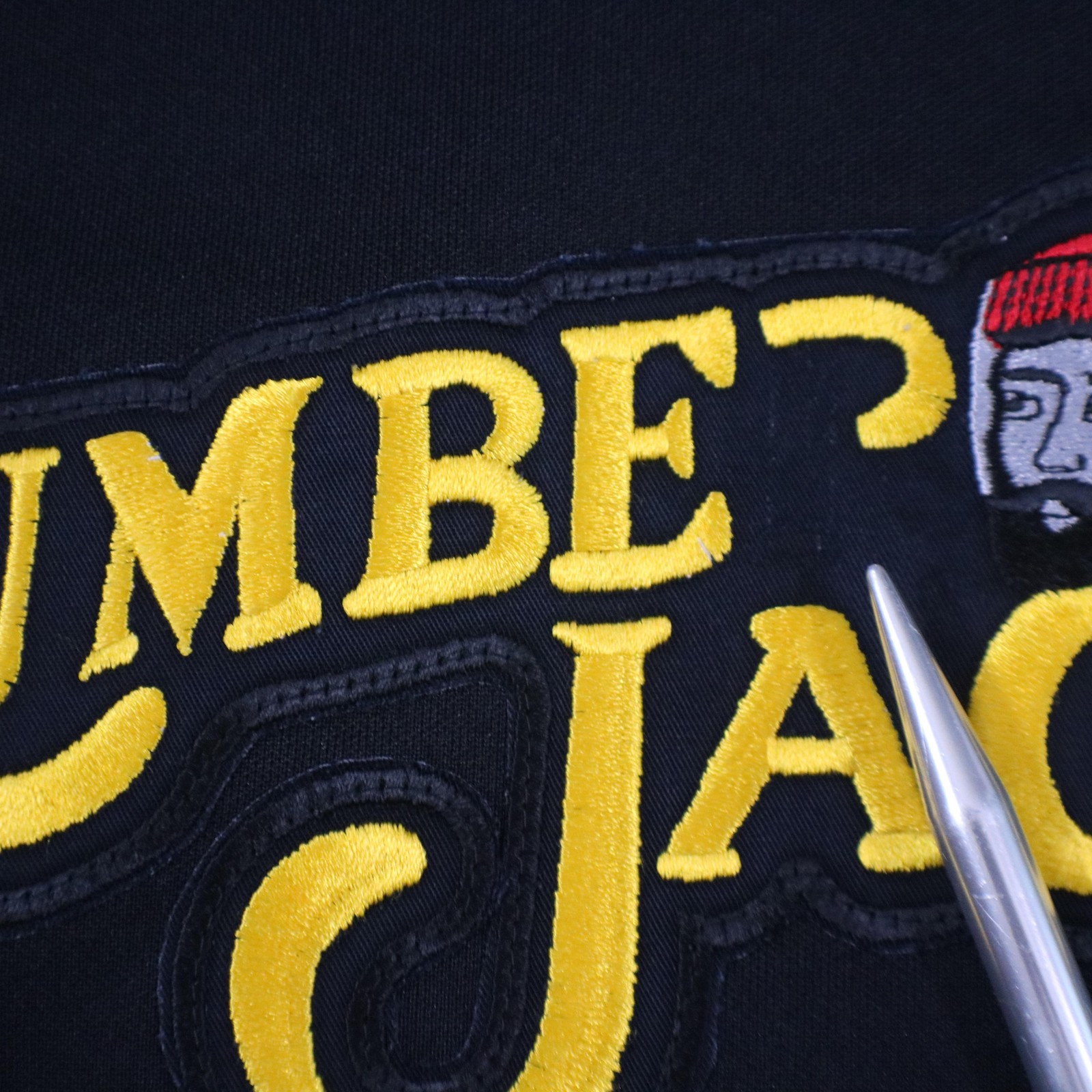 VTG Lumberjacks Hockey Jersey Mens Sz 56 Black Bauer ProWear Fight Strap 92-94 gallery