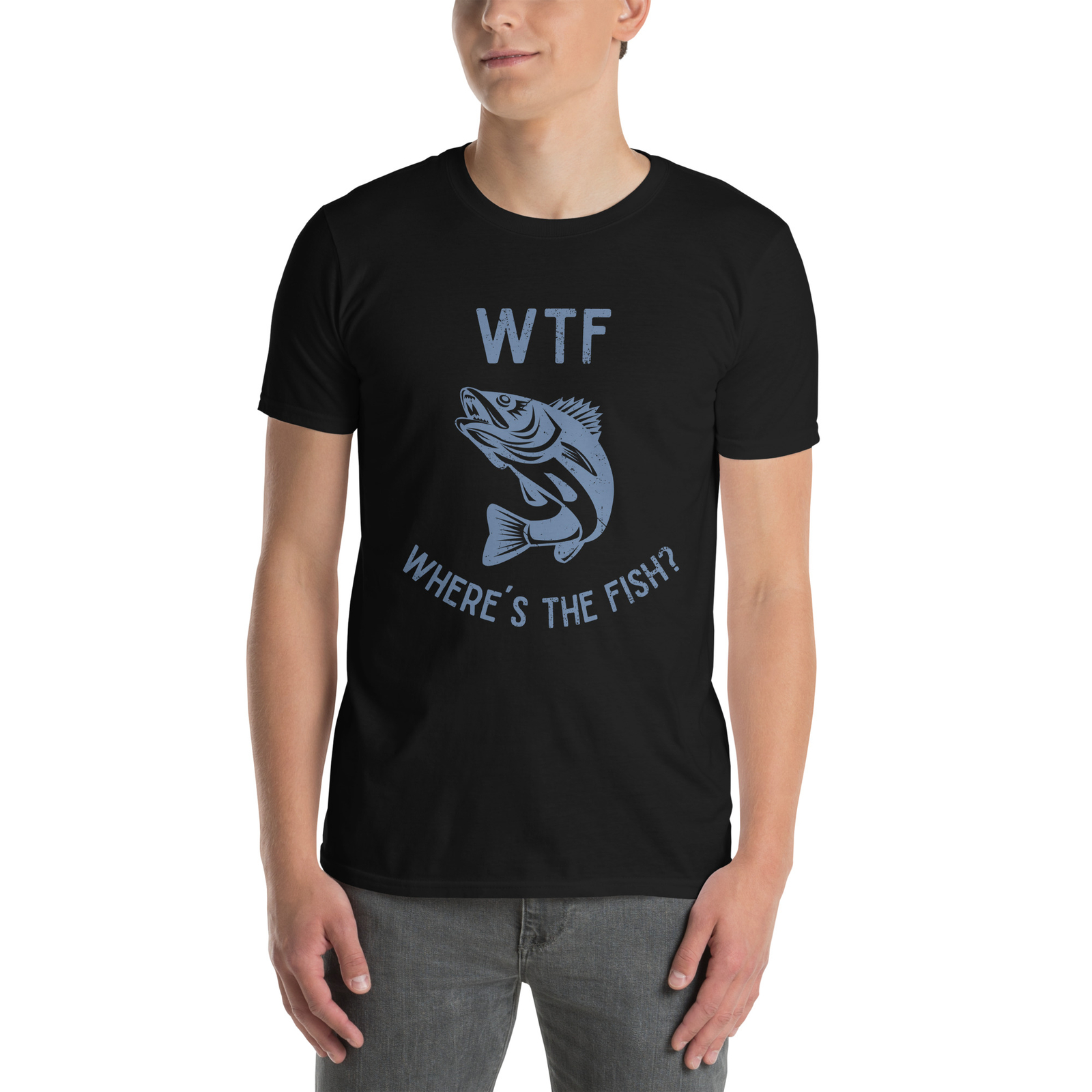 WTF Where's the Fish? T-Shirt - Funny fishing shirt for fishermen and anglers gallery